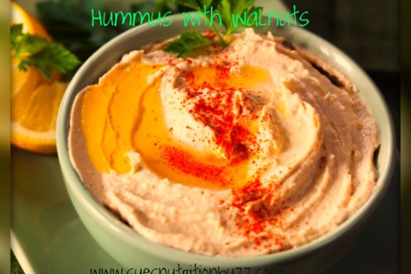 Hummus with whole grain chips or veggies 