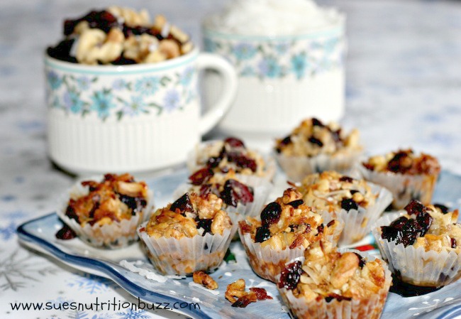 Sue's Nutrition Buzz: Coconut Cranberry Honey Nut Cookies